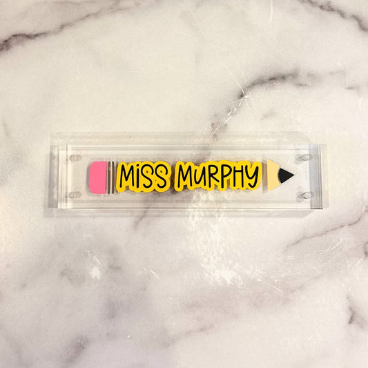 Personalized Teacher Name Plate