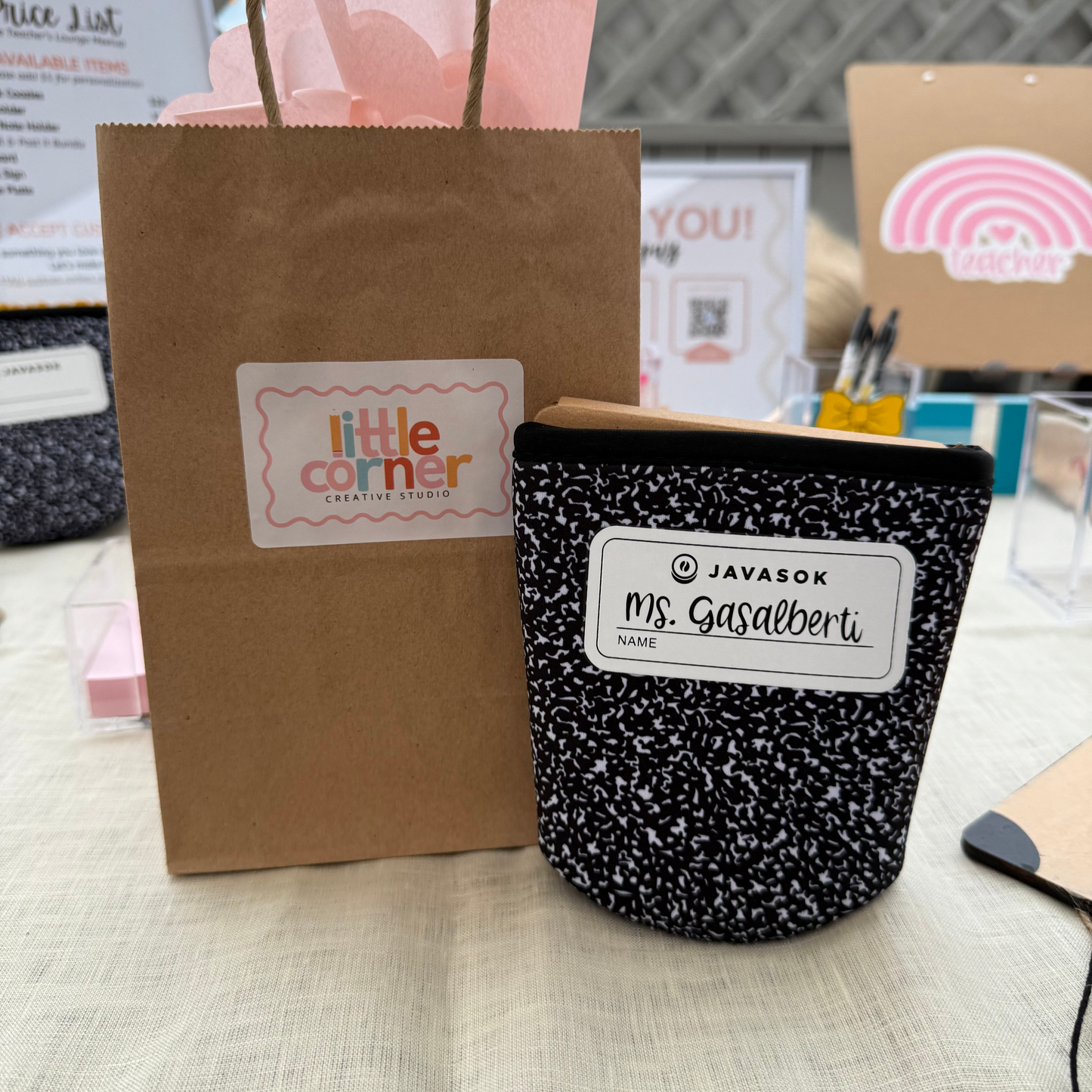 Personalized Composition Notebook Koozie