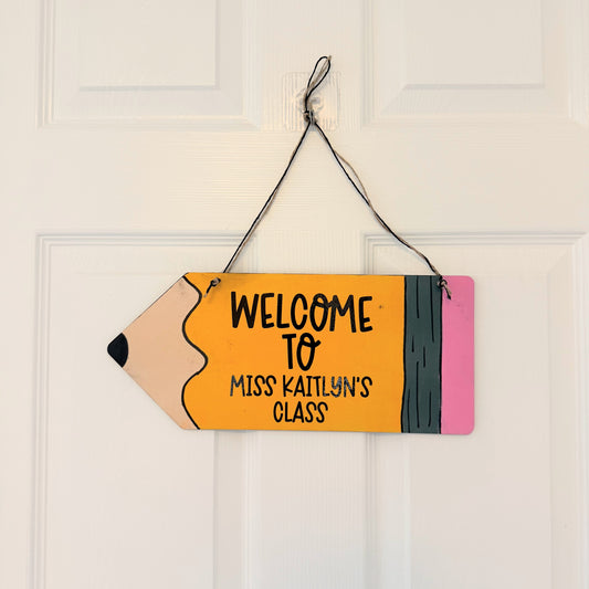 Pencil Door Sign
