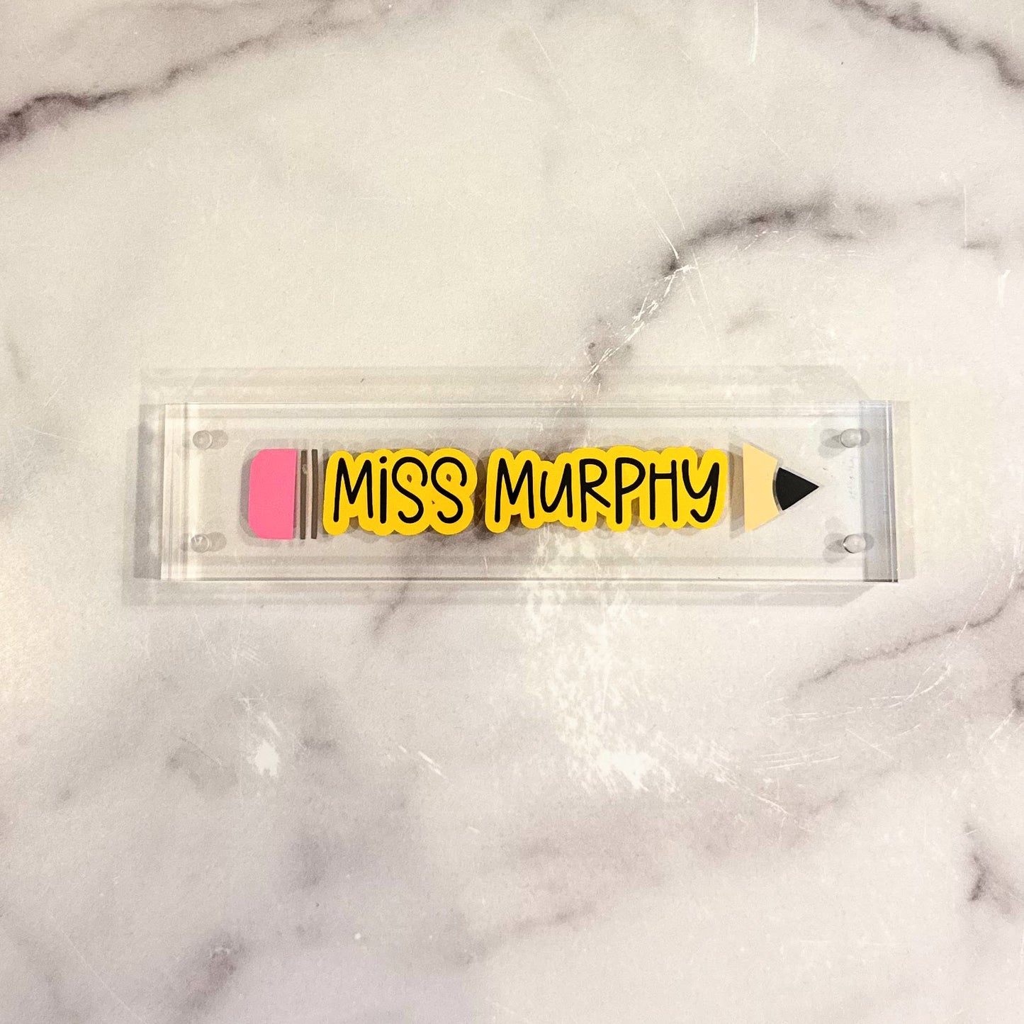 Personalized Teacher Name Plate