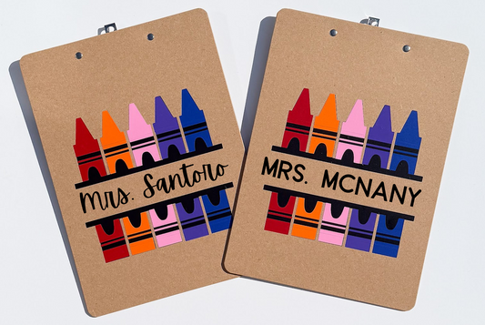 Personalized Crayon Clipboard